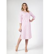 Regina 137 dámska nočná košeľa bavlna 3/4 rukáv kvetinová potlač