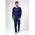 Regina 470 pánske pyžamo modrá potlač